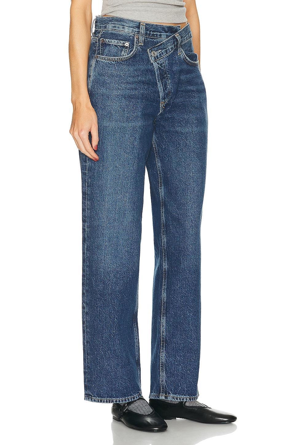 Agolde Criss Cross High Rise Cotton Jeans in Control product image