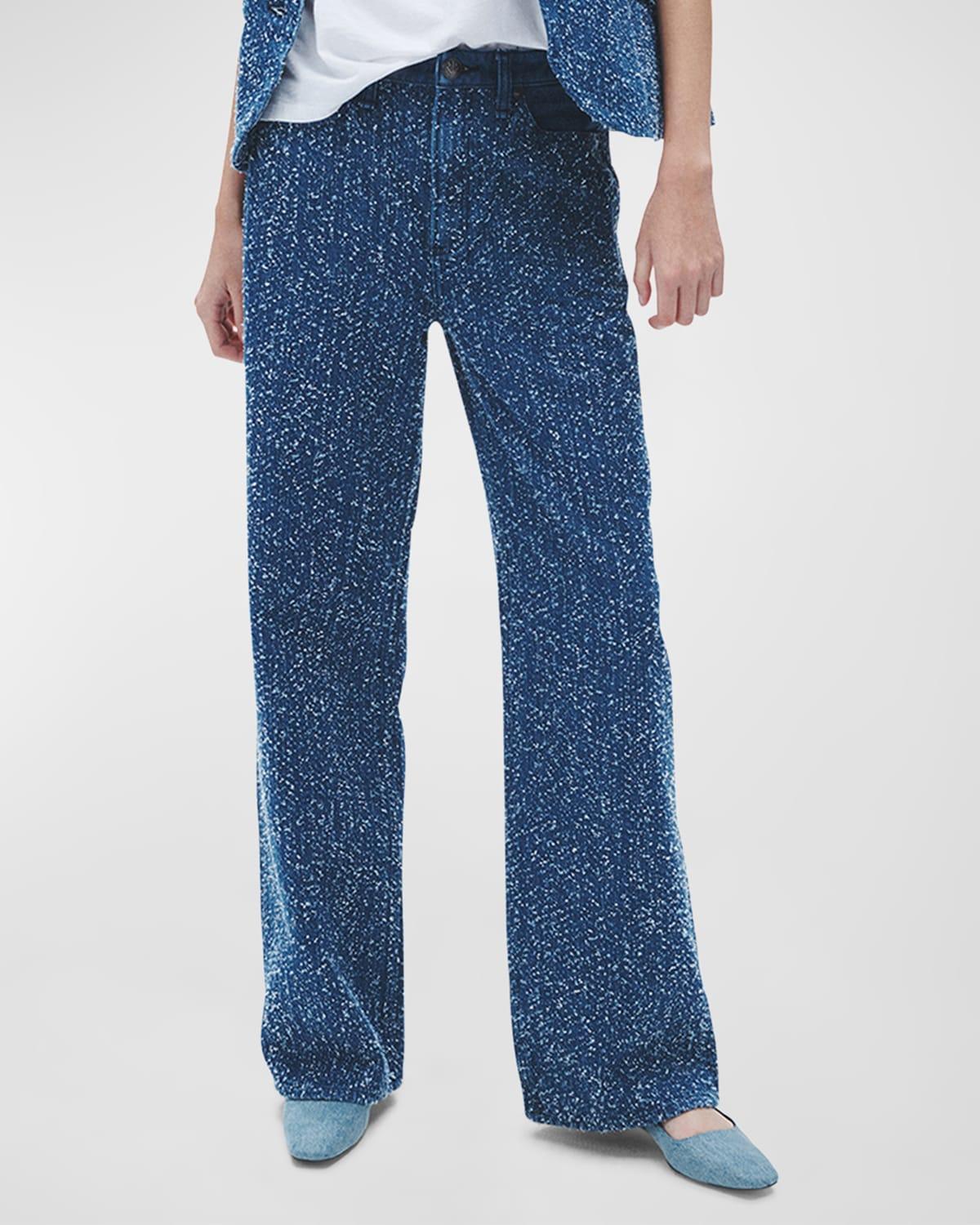 rag & bone Logan High Rise Wide Leg Jeans in Midtweed Product Image