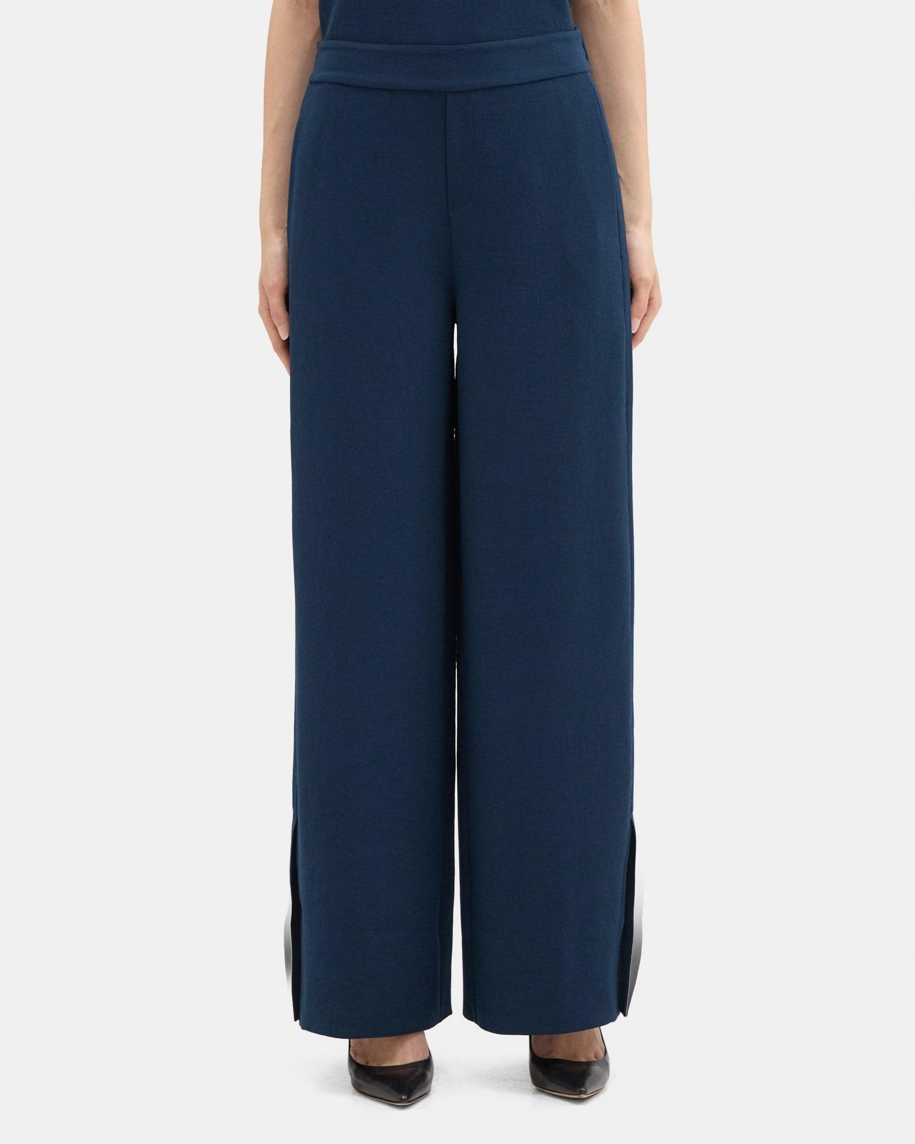 Straight Pull-On Pant in Crinkle Crepe product image