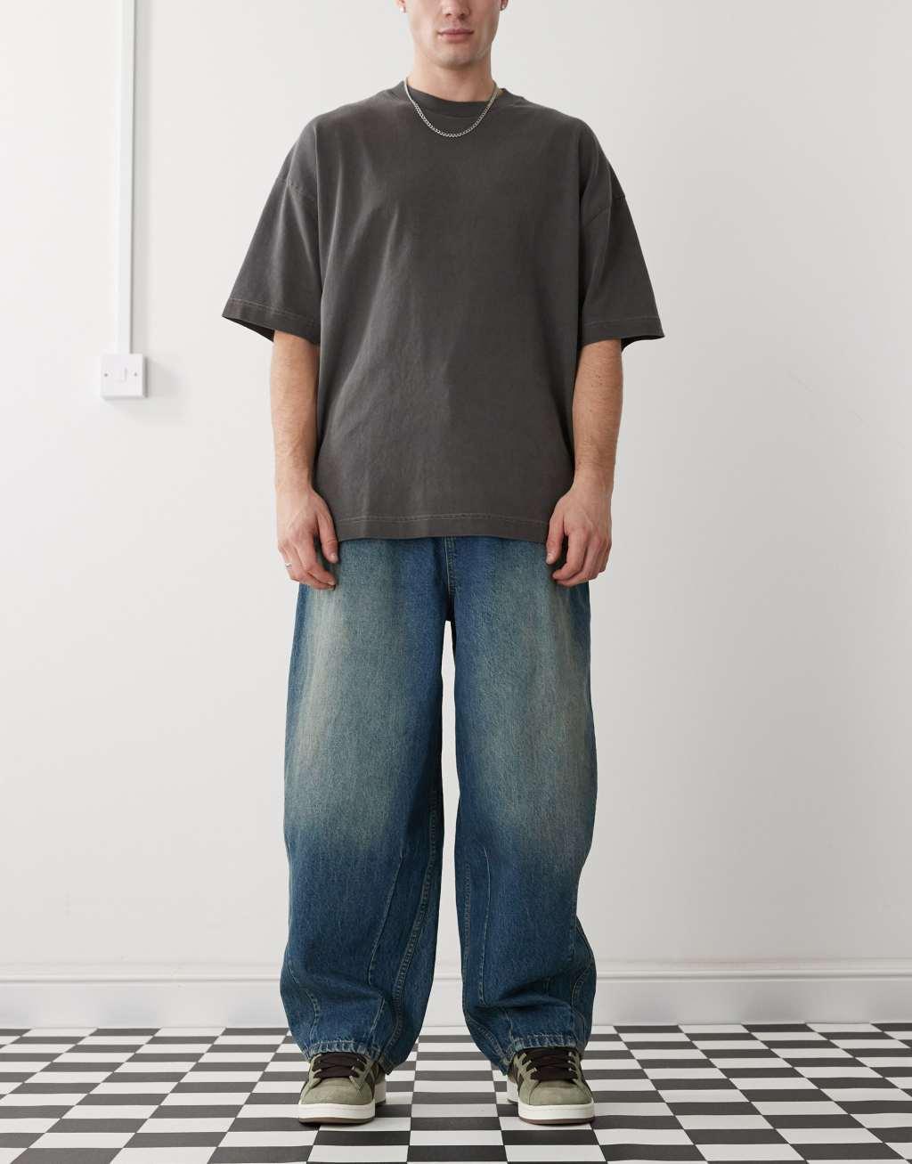 COLLUSION X004 balloon jeans in greencast Product Image