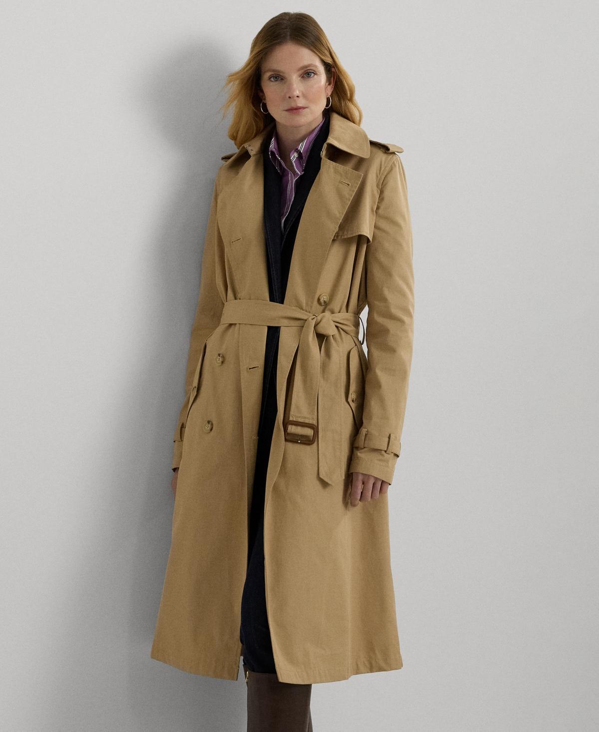 Lauren Ralph Lauren Womens Double-Breasted Trench Coat Product Image