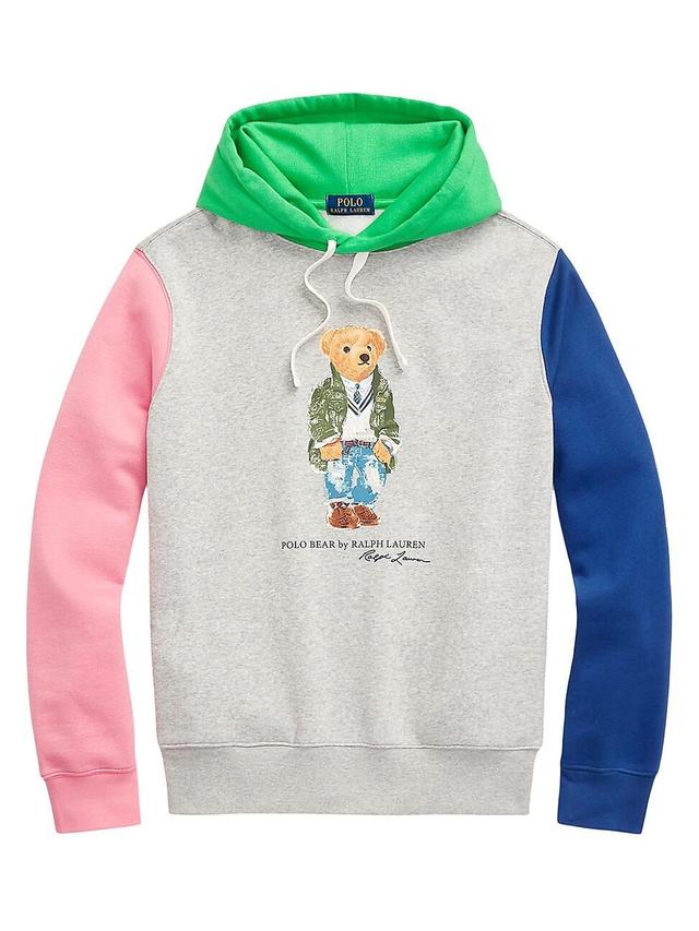 Mens Bear Colorblocked Hoodie Product Image