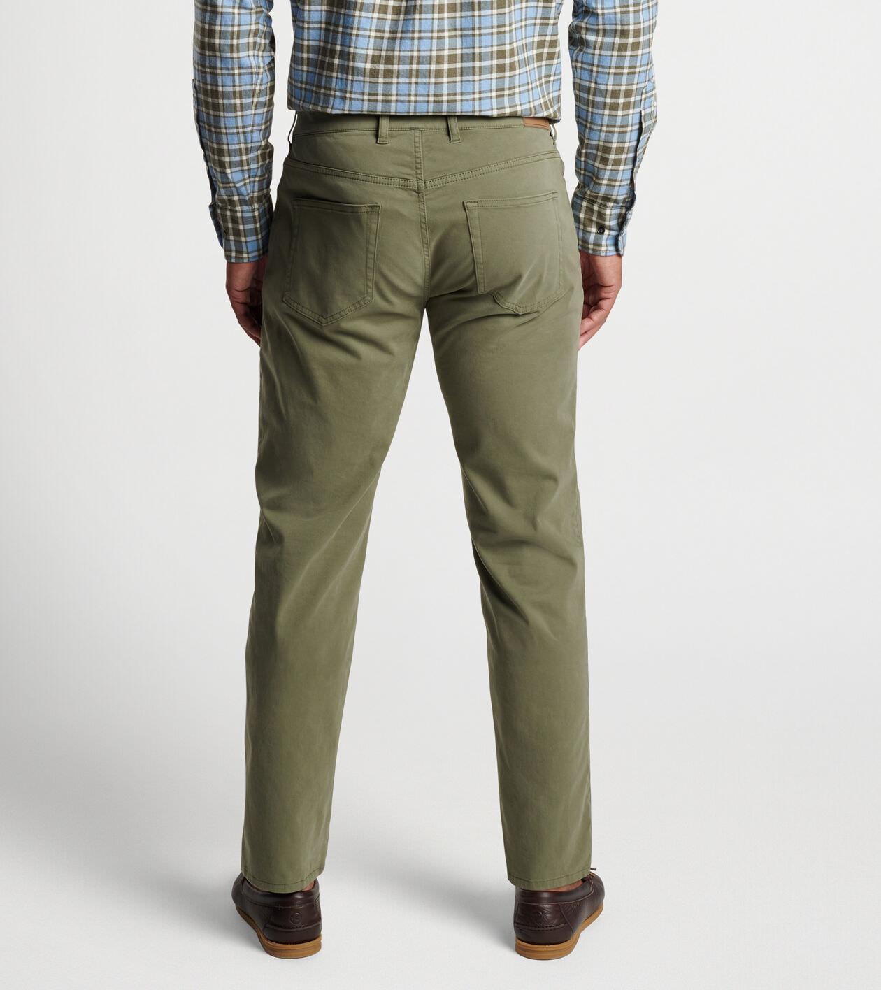 Peter Millar Mens Signature Sateen Five-Pocket Pant | Color: Grain | Size: 38 Product Image