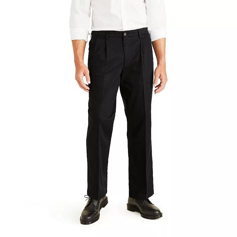 Big & Tall Dockers Signature Khaki Lux Classic-Fit Stretch Pleated Pants, Mens Blue Product Image