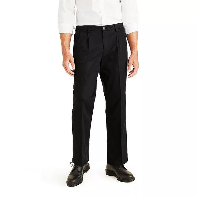 Big & Tall Dockers Signature Khaki Lux Classic-Fit Stretch Pleated Pants, Mens Blue Product Image