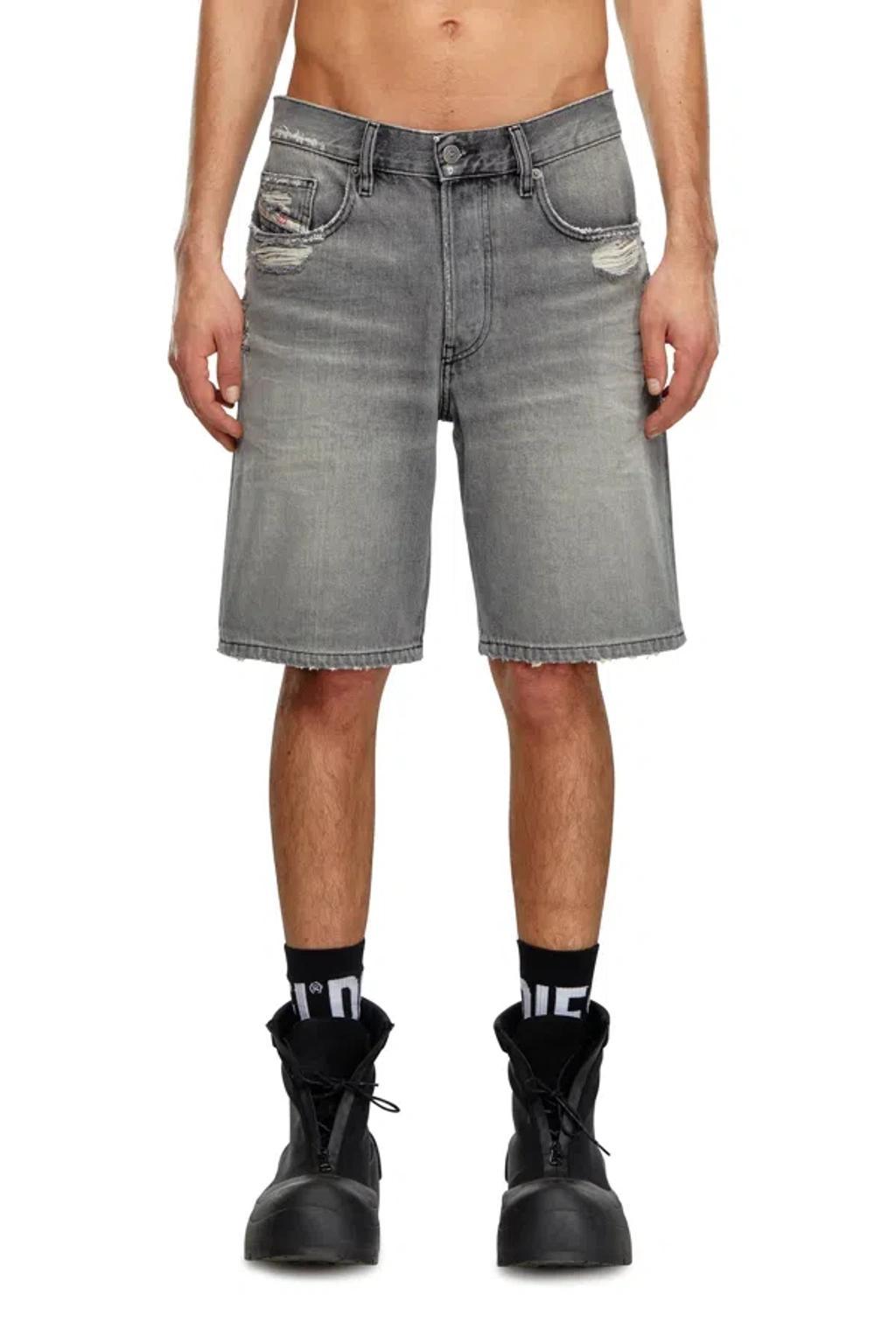 Denim Shorts In Grey Product Image