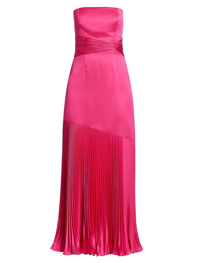 Womens Milly Strapless Pleated Maxi Dress Product Image