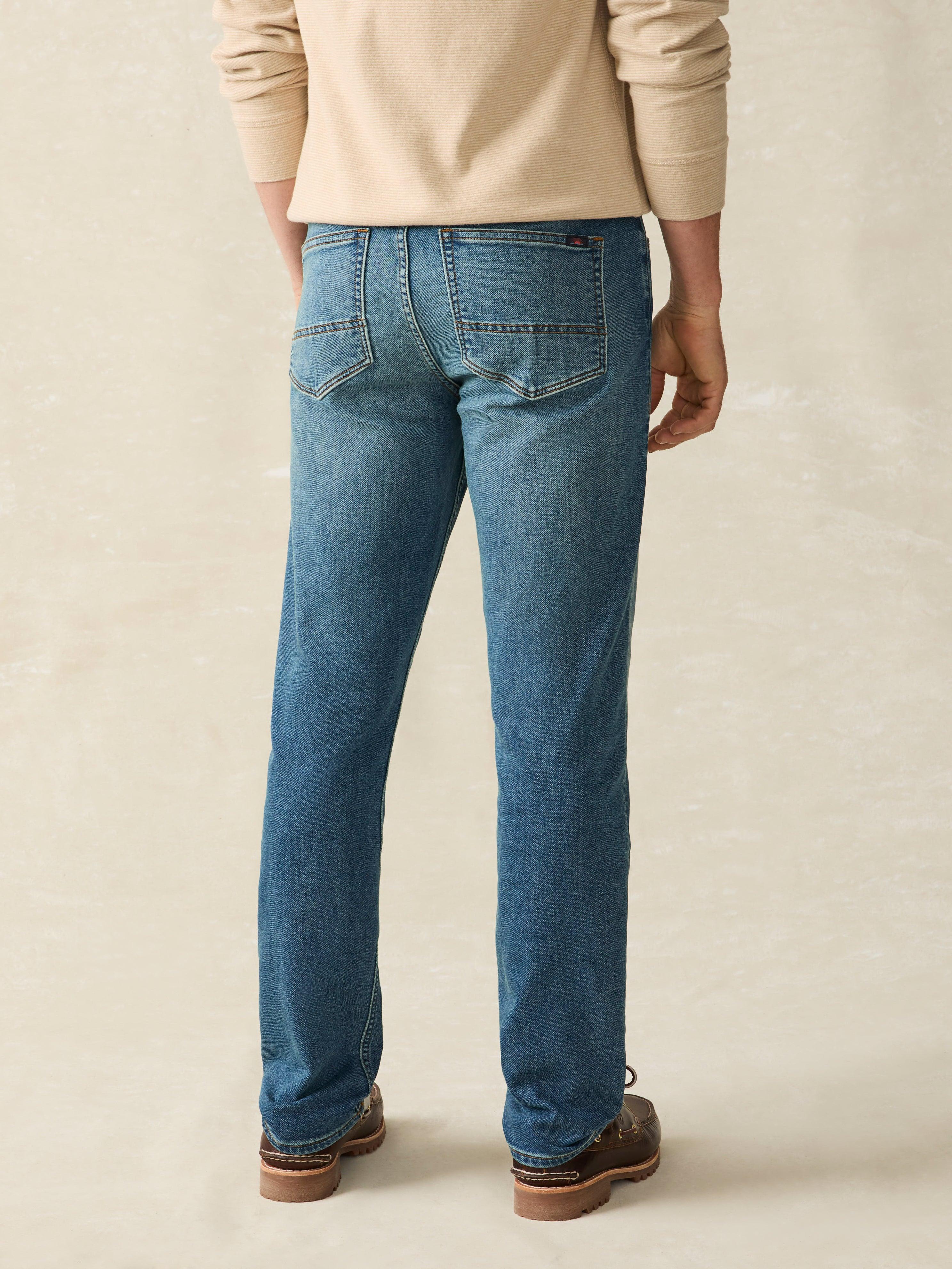 Stretch Terry Indigo 5-Pocket Pant - Indigo Ocean Wash Male Product Image