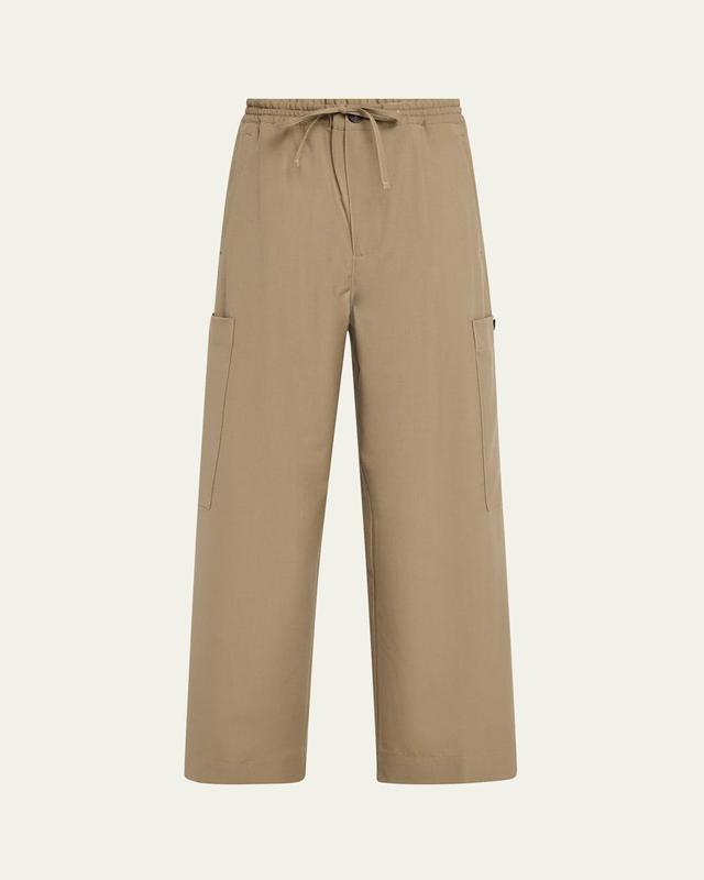 Mens Drawcord Relaxed Cargo Trousers Product Image