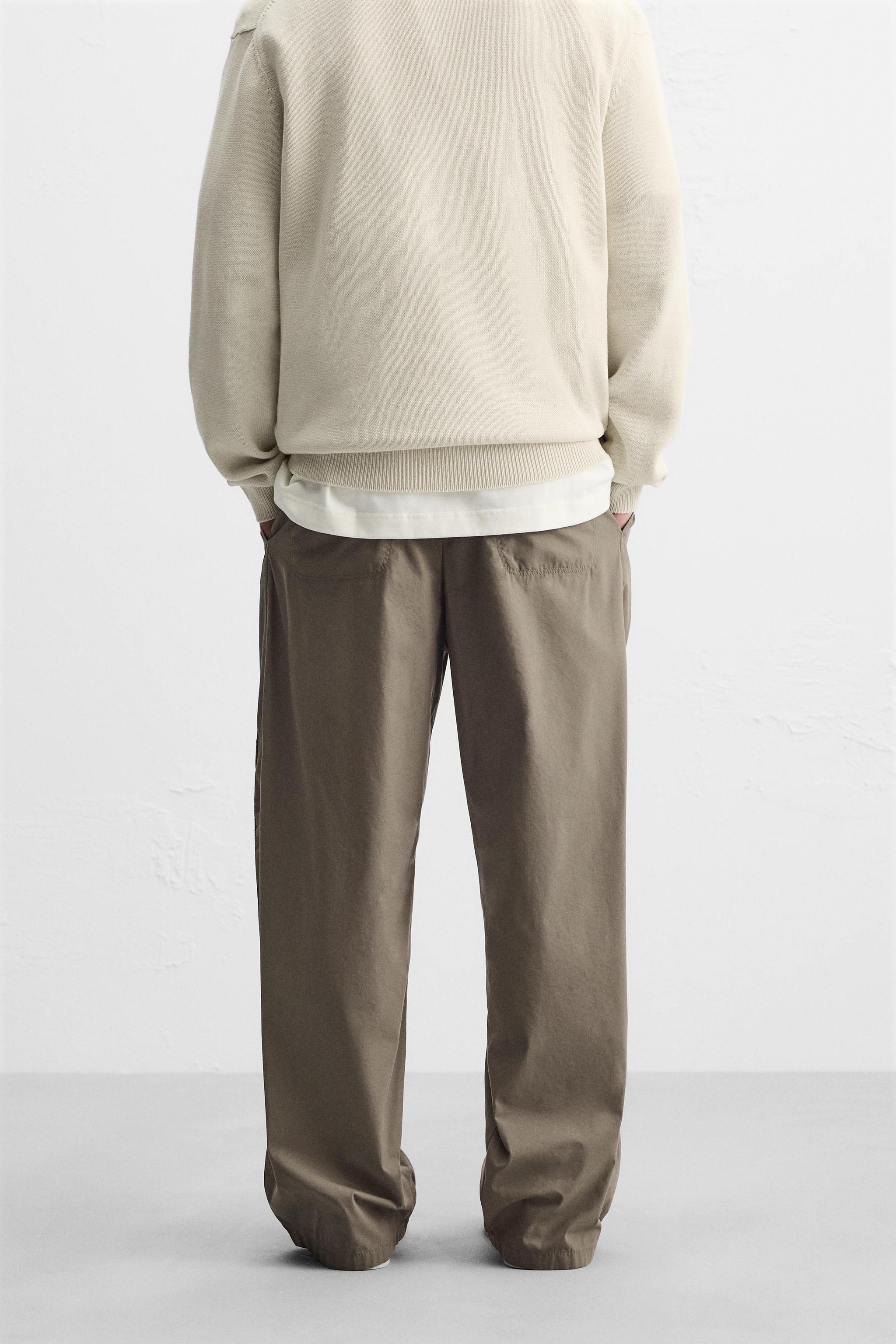 TEXTURED PLEATED PANTS Product Image