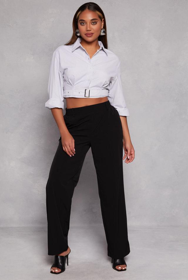 Womens Pull On High Waist Dress Pants Product Image