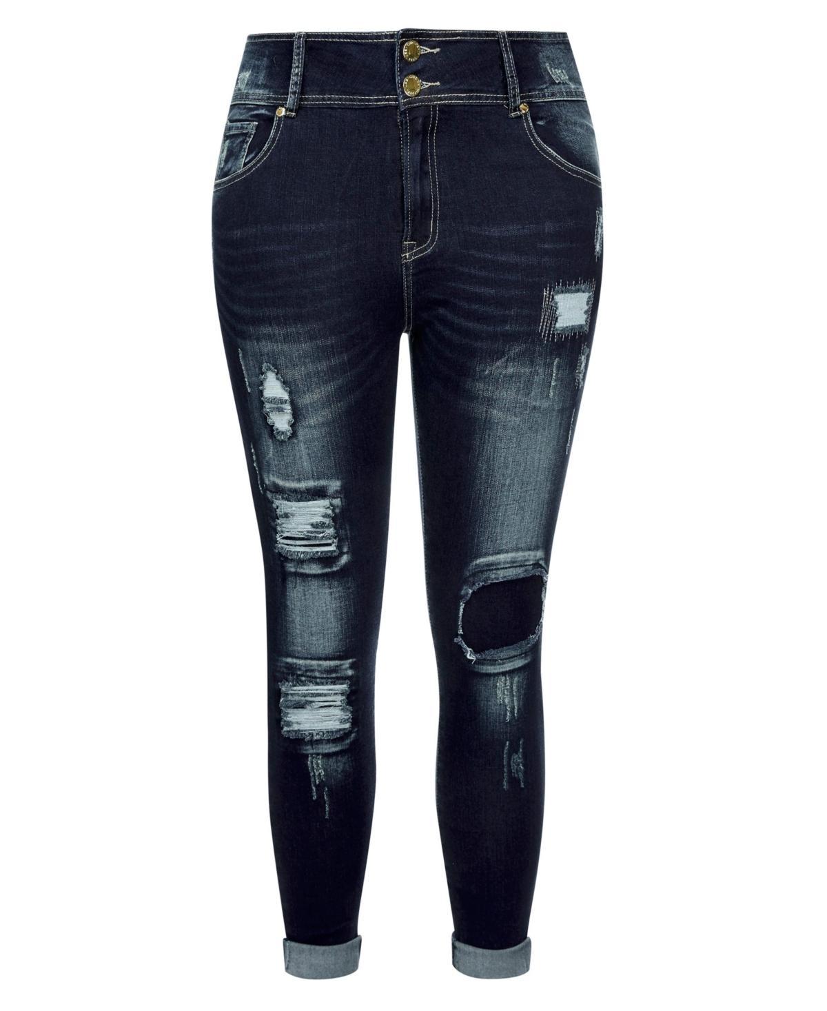 City Chic Womens Patched Apple Skinny Jean product image