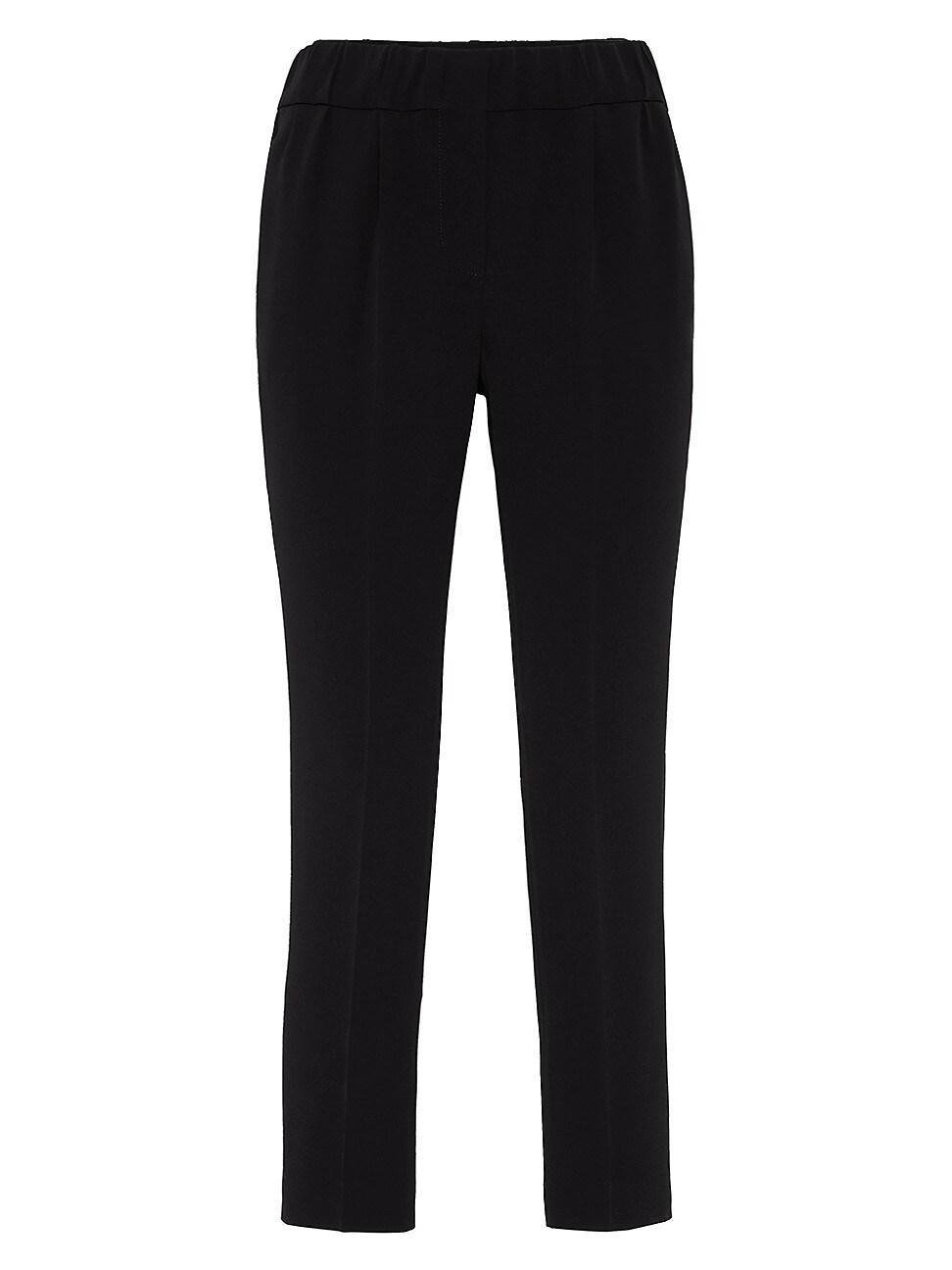 Womens Silk and Acetate Crepe Cady Tailored Jogger Trousers Product Image