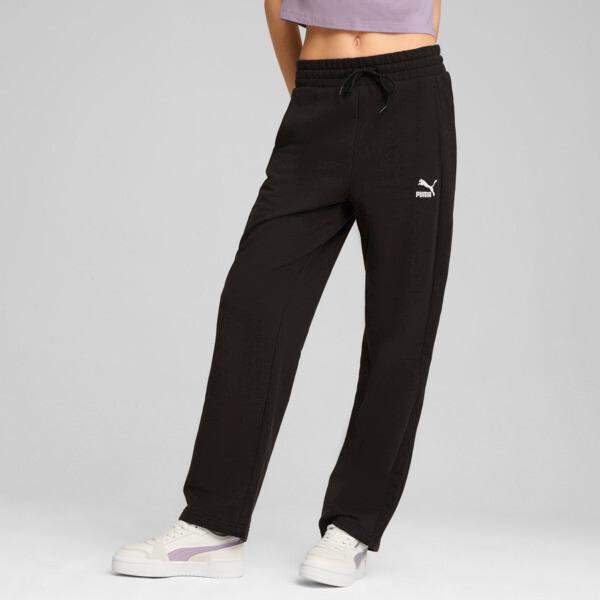 PUMA T7 Women's High Waist Track Pants in Black Product Image