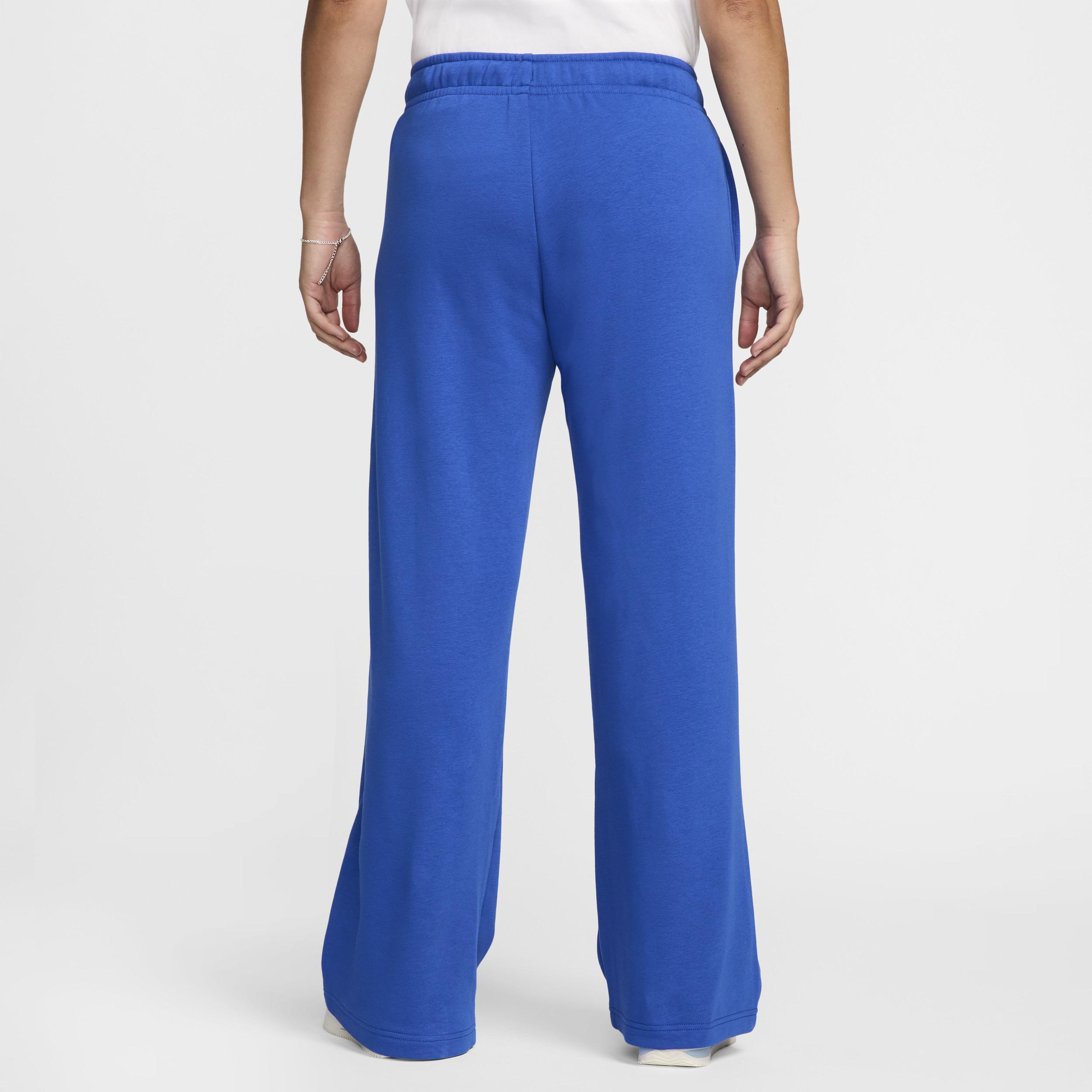 Womens Nike Sportswear Club Fleece Mid-Rise Wide-Leg Sweatpants Product Image