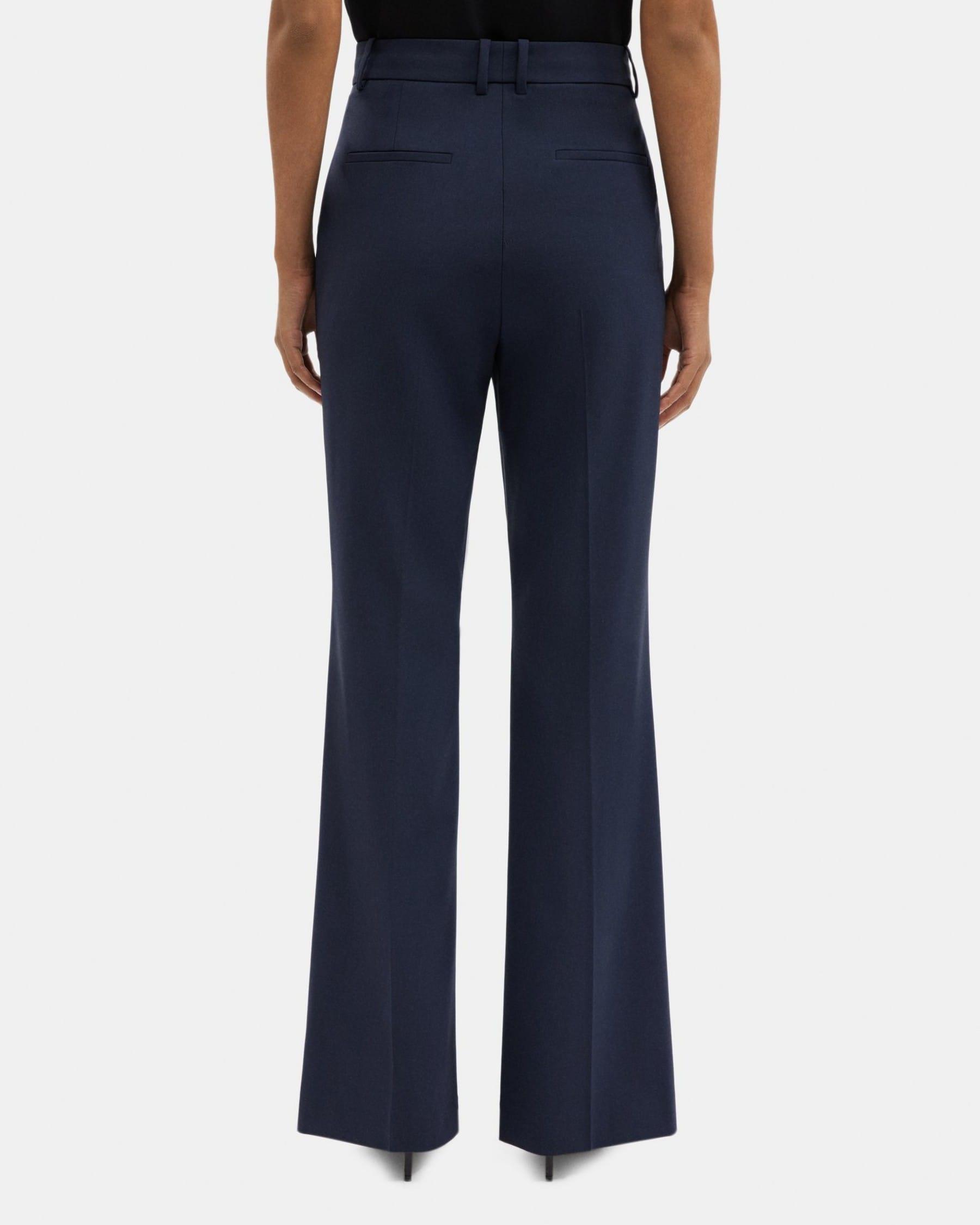 Flared High-Waist Pant in Stretch Wool Product Image