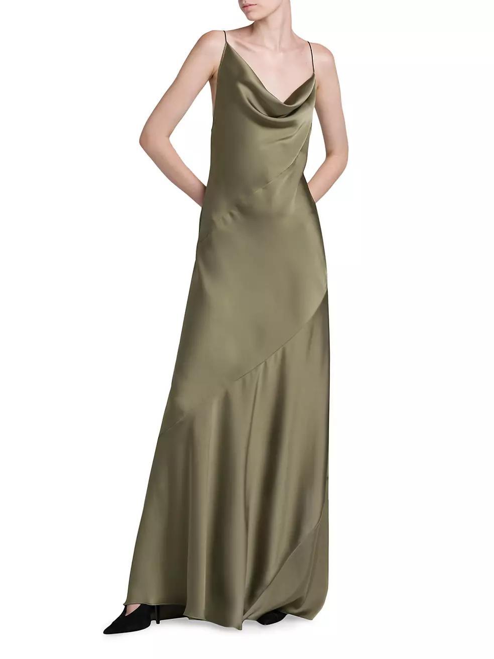 Stitched Satin Slip Dress Product Image