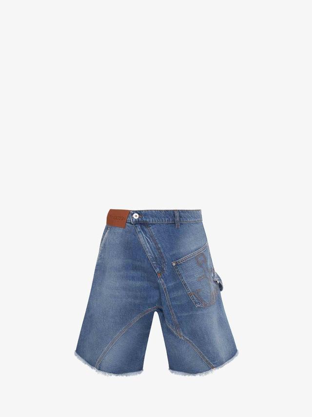 TWISTED WORKWEAR DENIM SHORTS in blue | JW Anderson US  Product Image