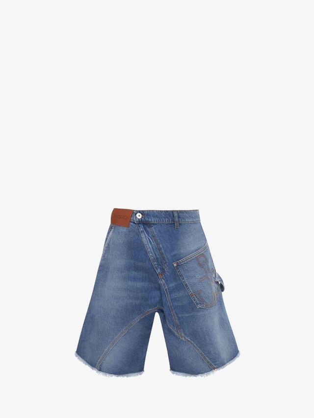 TWISTED WORKWEAR DENIM SHORTS in blue | JW Anderson US  Product Image