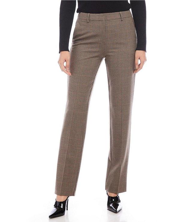 Karen Kane Stretch Plaid Trousers Product Image