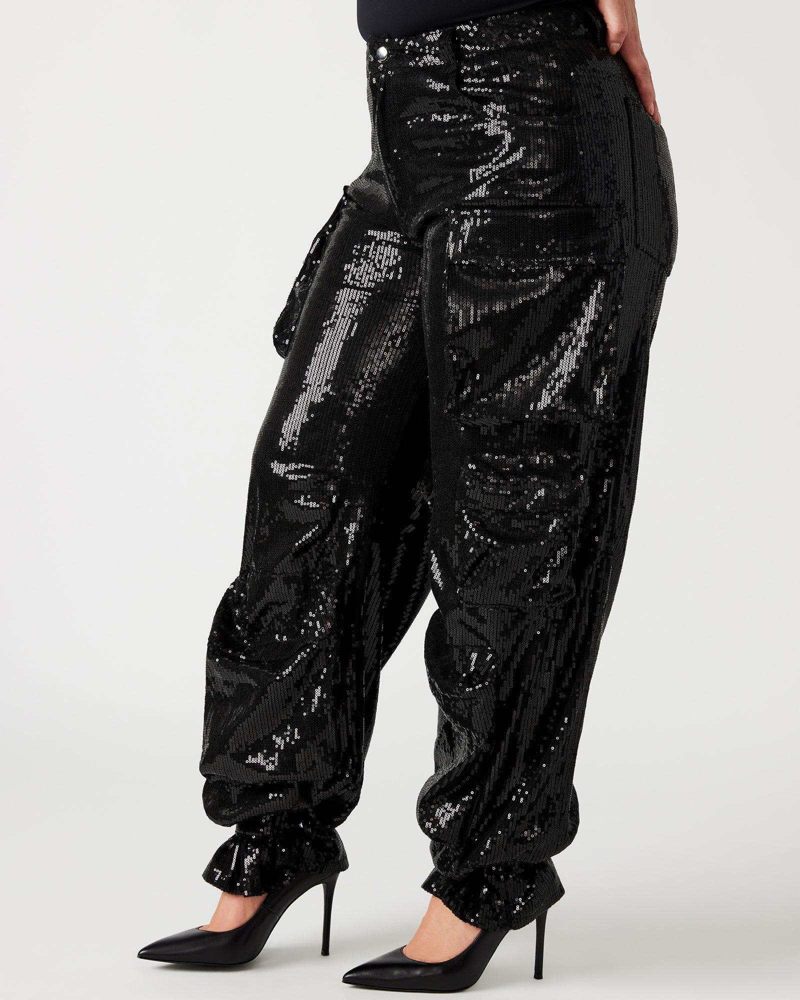 DUO SEQUIN PANT BLACK Female Product Image