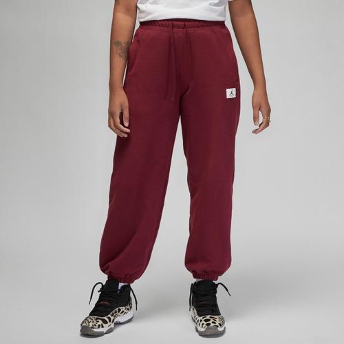 Jordan Womens Flight Fleece Pants - Maroon/Black Product Image