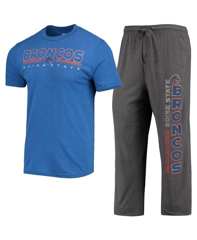 Mens Concepts Sport Heathered Charcoal Boise State Broncos Meter T-shirt and Pants Sleep Set - Heathered Charcoal Product Image