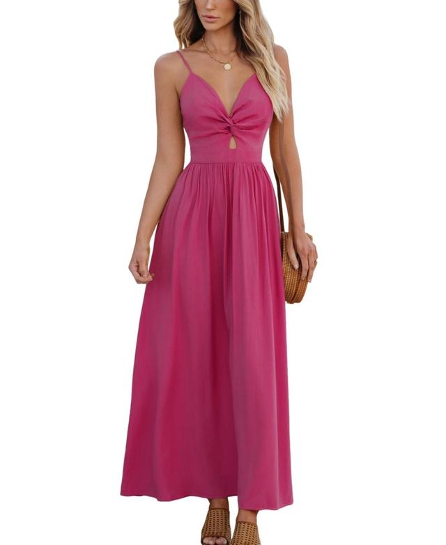 Cupshe Womens Front Twist & Keyhole Maxi Beach Dress Product Image