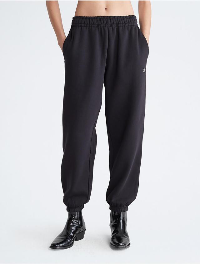 Calvin Klein Womens Archive Logo Fleece Joggers - Black - S Product Image