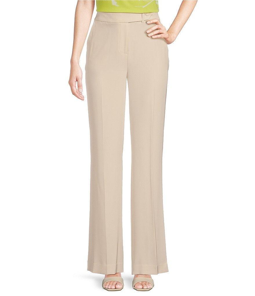 Calvin Klein Stretch High Rise Wide Leg Pants Product Image