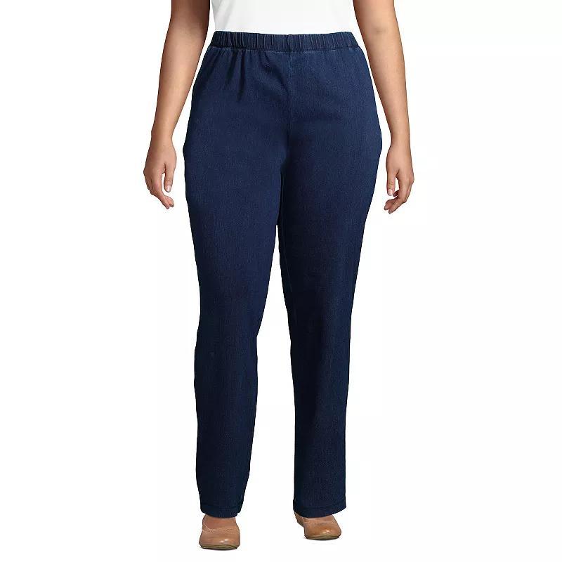 Plus Size Lands End Sport Knit High-Waist Pull-On Pants, Womens Product Image