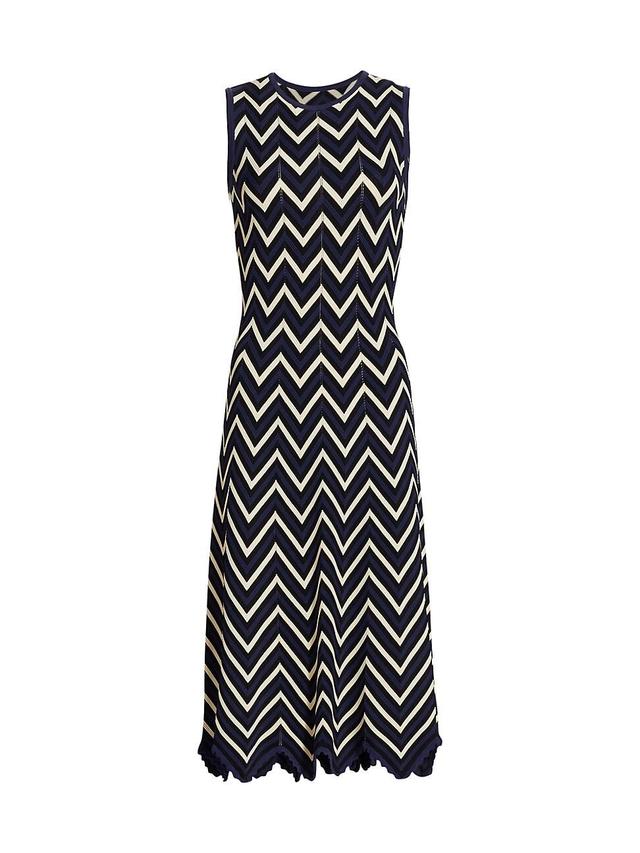 Womens Leia Chevron Stripe Midi Dress Product Image