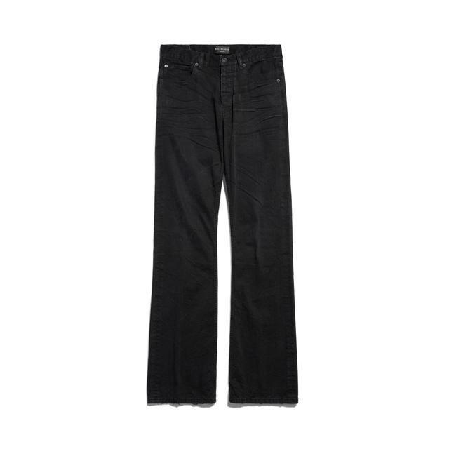 Low Waist Straight Pants in Black Product Image