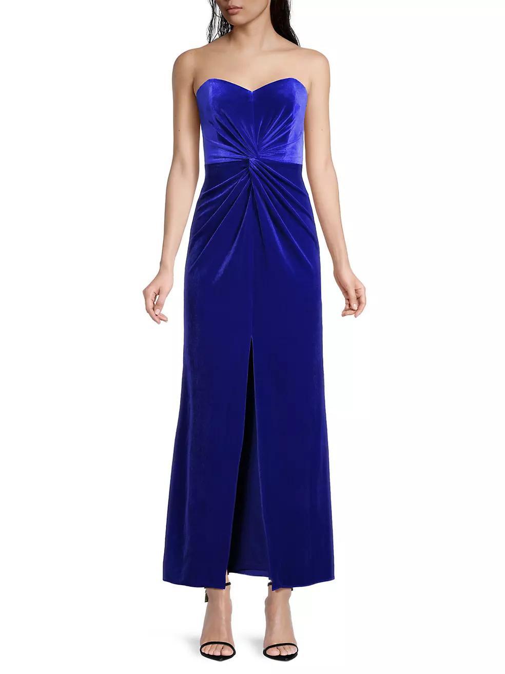 Velvet Cut-Out Maxi Dress Product Image