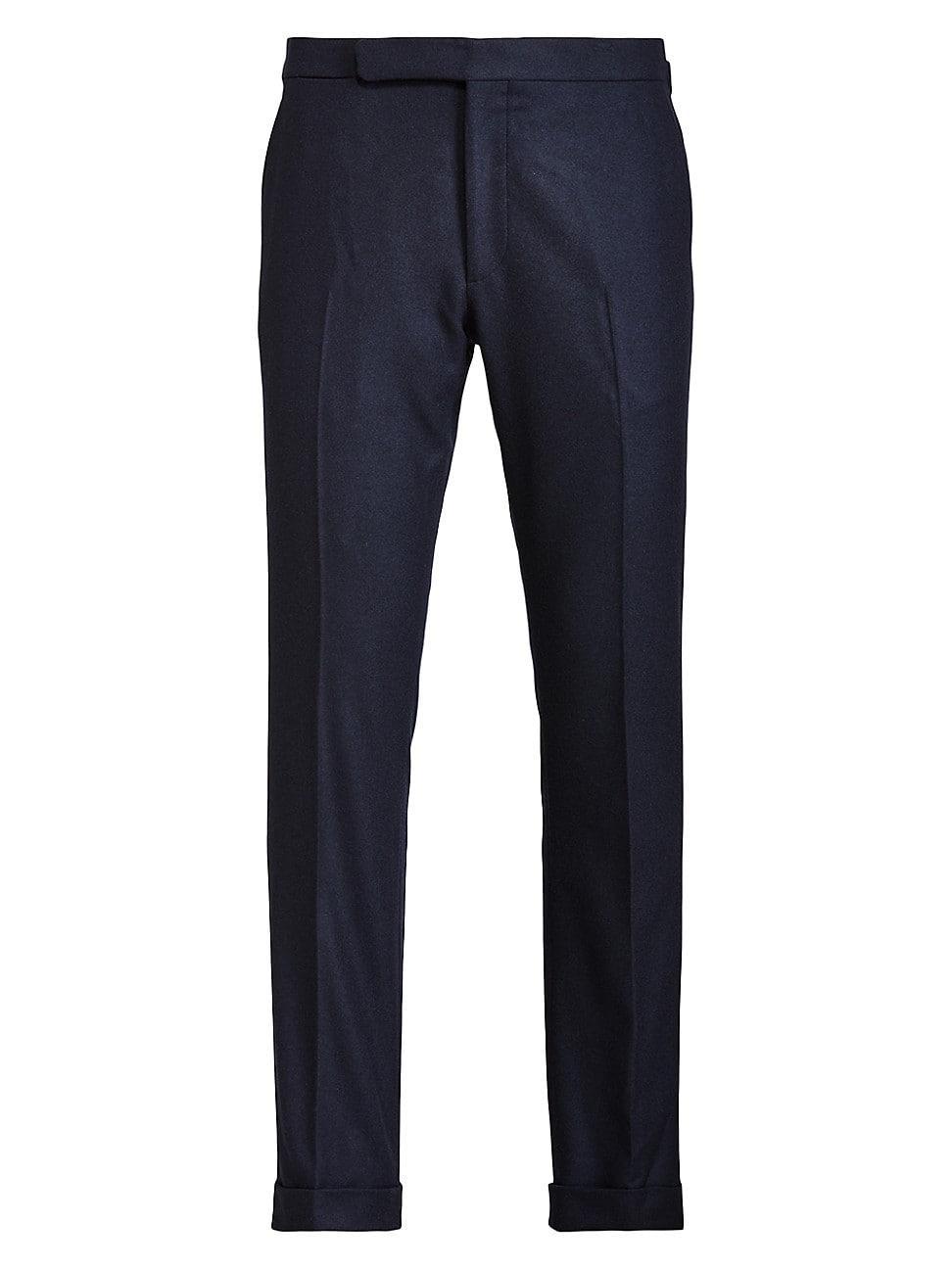 Mens Gregory Flat-Front Flannel Trousers product image