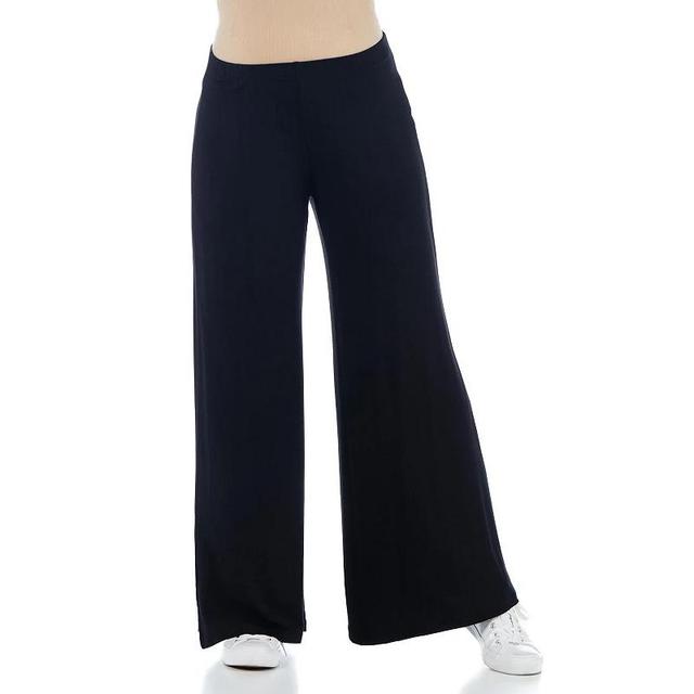 Womens 24/7 Comfort Apparel Solid Palazzo Maternity Pants Product Image