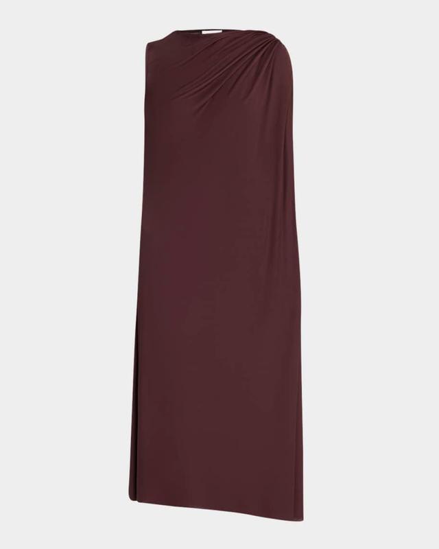 Draped Sleeveless Midi Dress Product Image