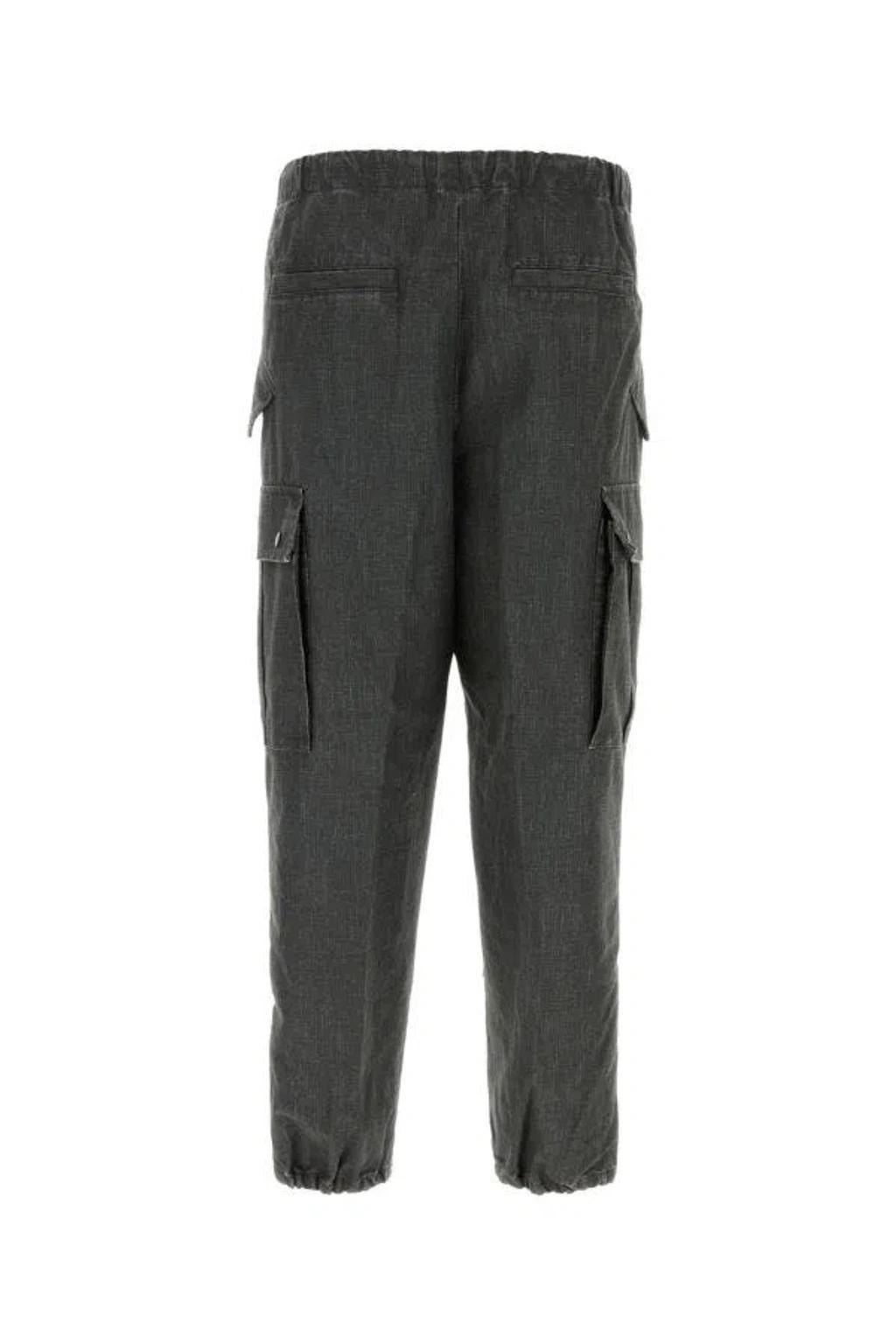 DRIES VAN NOTEN Pants In Gray Product Image