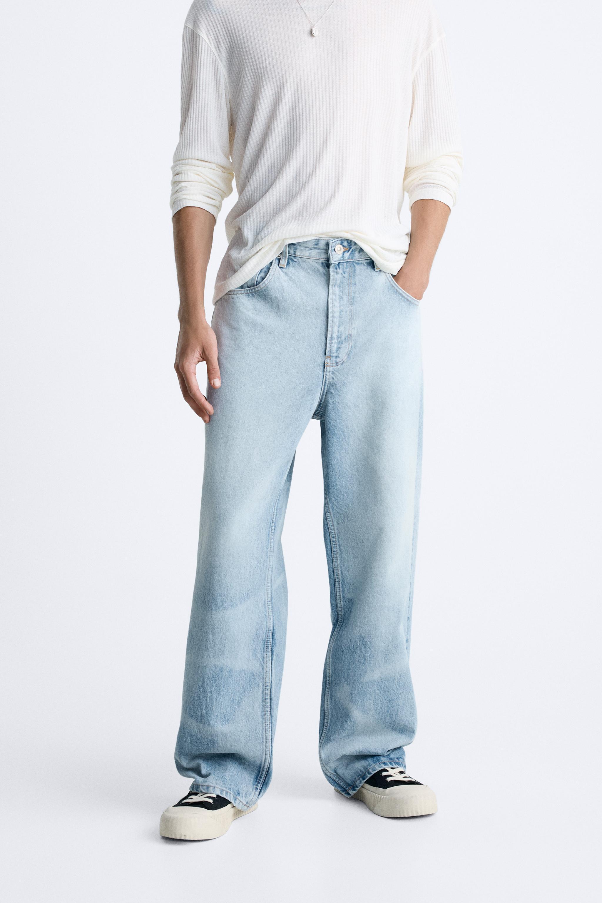 LASER WASHED BAGGY JEANS Product Image