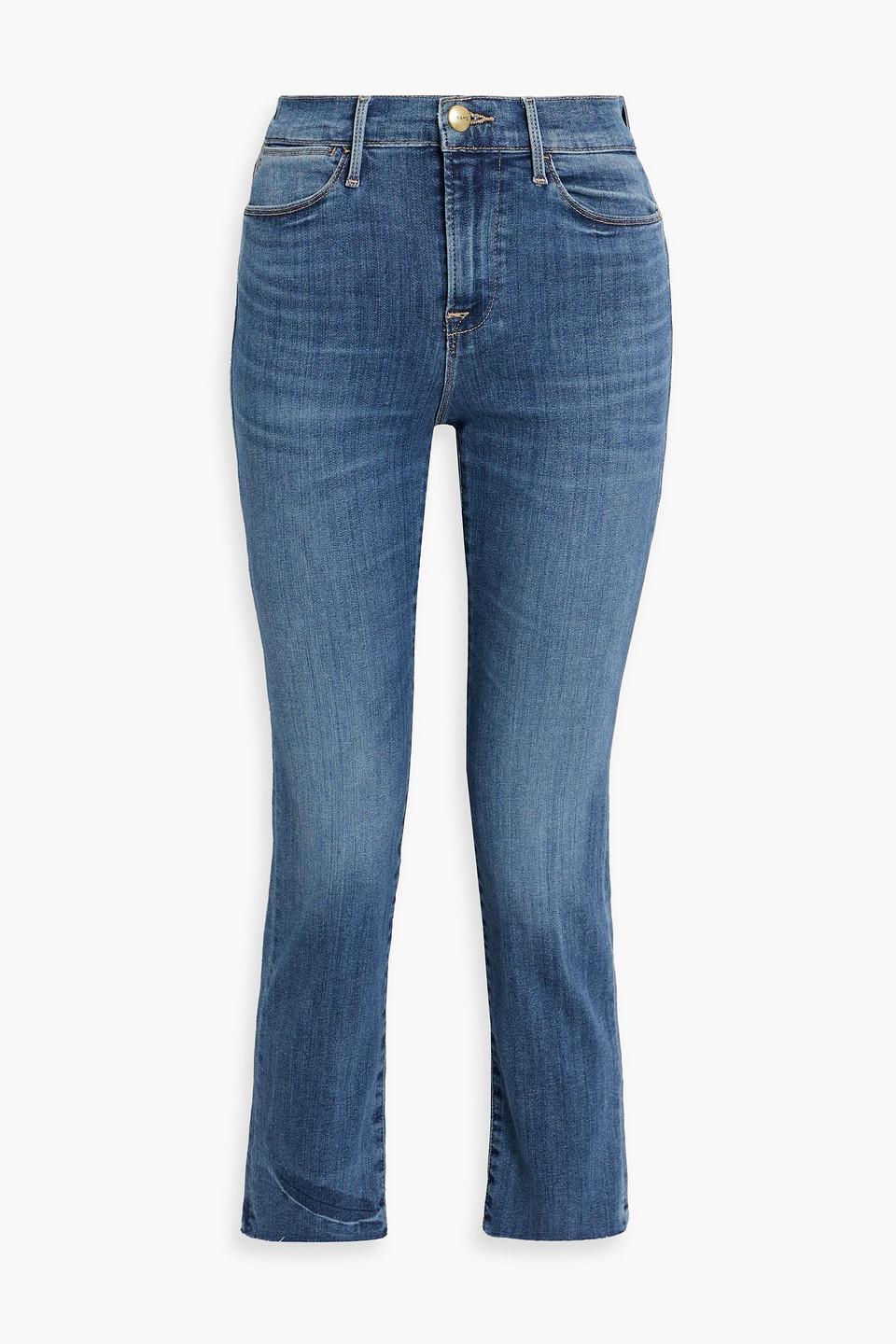 Le High Straight Cropped High-rise Straight-leg Jeans In Mid Denim Product Image