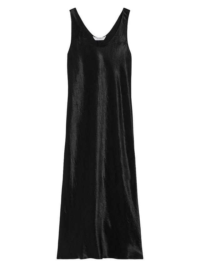 Womens Talete Satin Scoopneck Midi-Dress Product Image