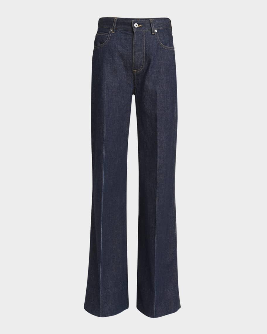 Indigo Soft Denim Wide-Leg Palazzo Jeans product image