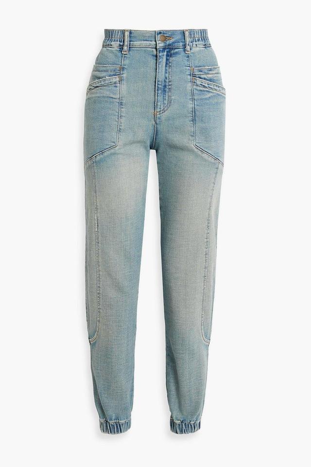 Myla Acid-wash High-rise Tapered Jeans In Romano Product Image