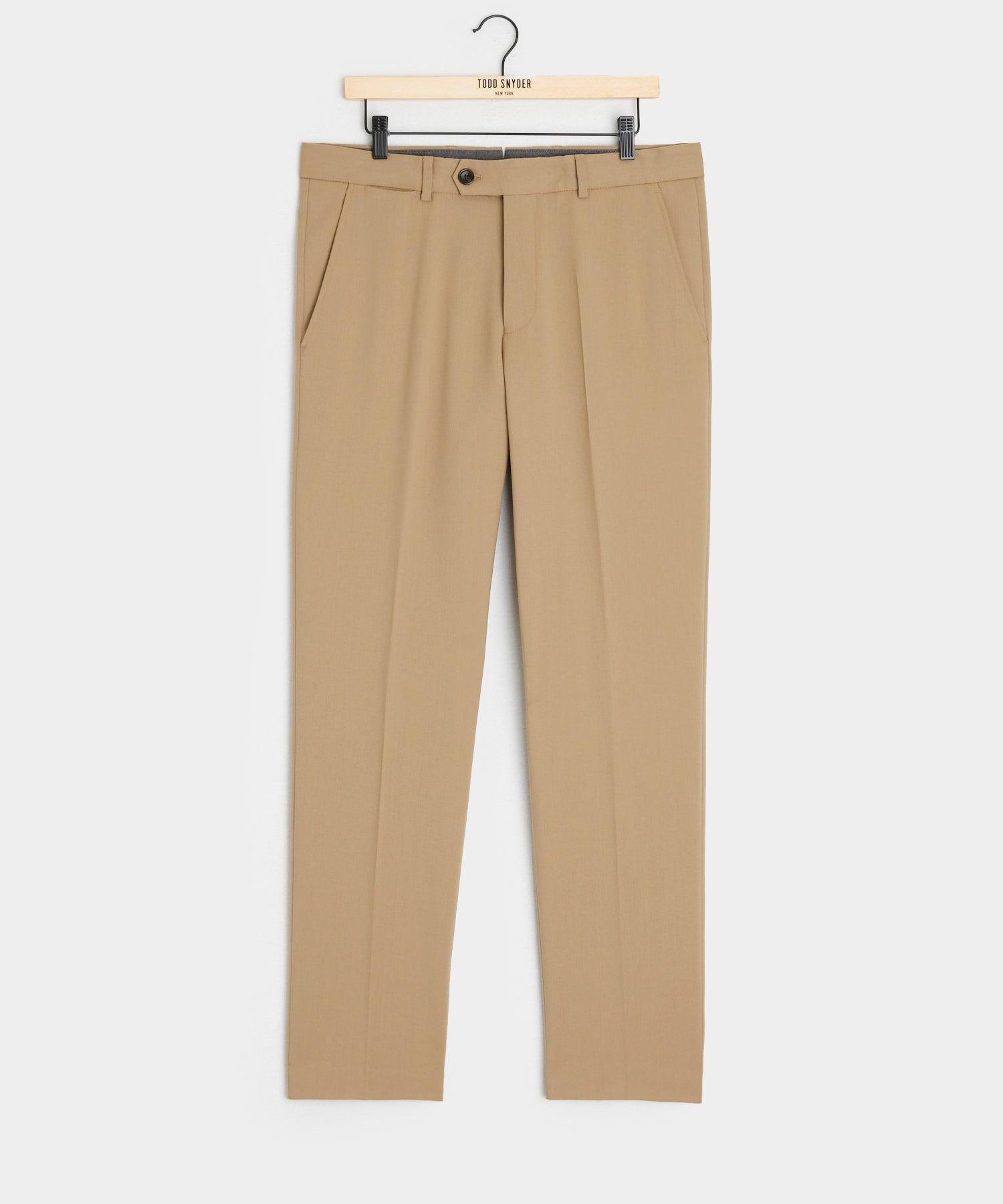 Italian Gabardine Sutton Trouser in Khaki Product Image