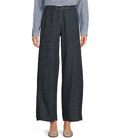 Eileen Fisher Petite Wide Ankle Pants (Denim) Women's Casual Pants Product Image