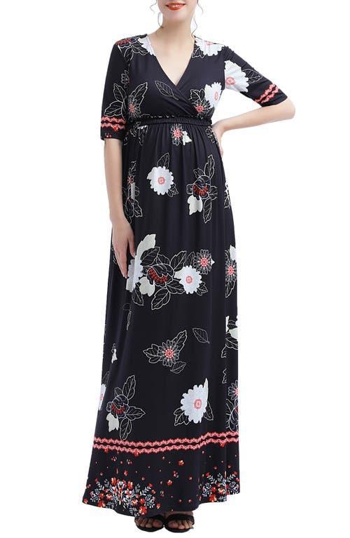 Kimi and Kai Eira V-Neck Maternity/Nursing Maxi Dress Product Image