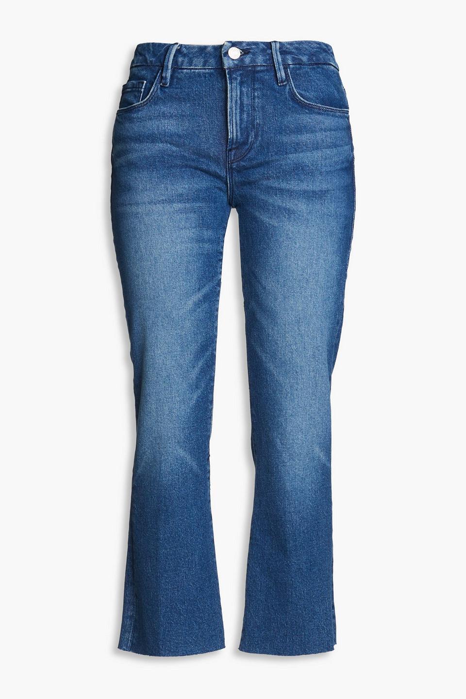 Le Cropped Mini Boot Halbhohe Bootcut-jeans In Mid Denim Product Image