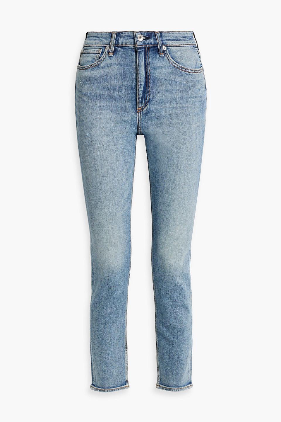 Nina Cropped High-rise Slim-leg Jeans In Light Denim product image