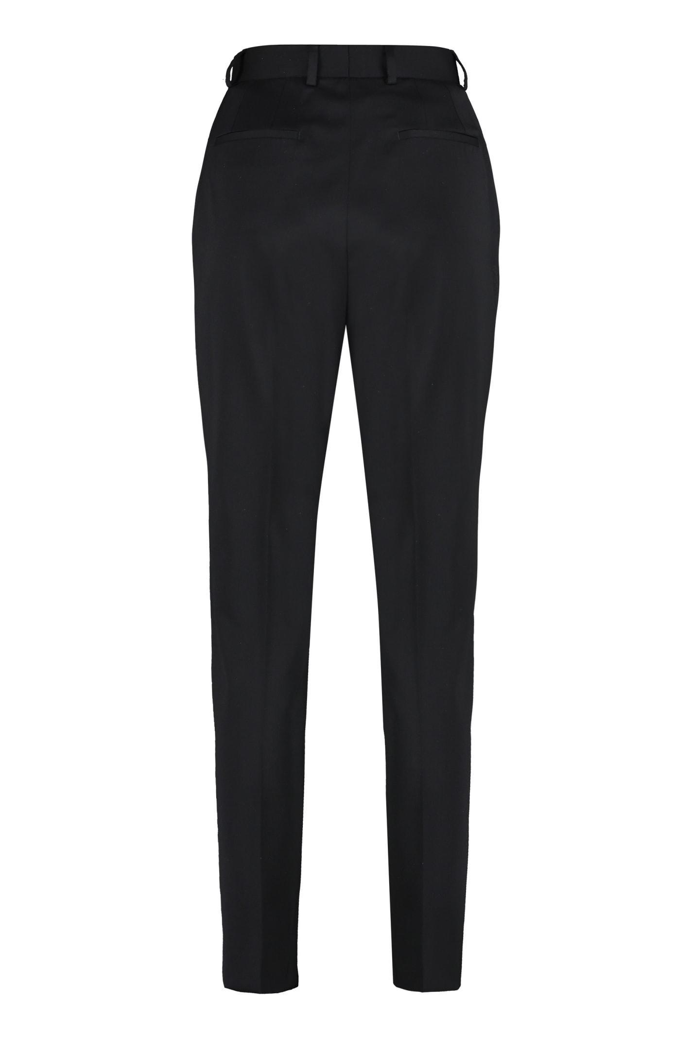 Virgin Wool Tailored Trousers In Nero Product Image