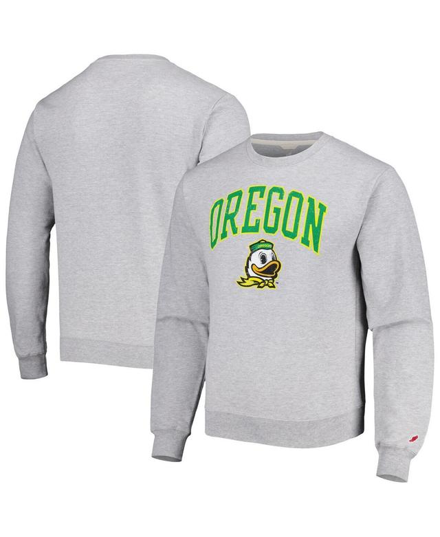 Mens League Collegiate Wear Gray Oregon Ducks 1965 Arch Essential Pullover Sweatshirt Product Image